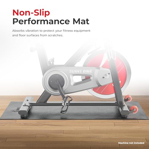Sunny Health & Fitness Non-Slip Home Gym Mat ? Workout Floor Protection Foam Pad for Treadmill, Bike, Elliptical, Yoga and Exercise Equipment or Standing Desk in 4 Size Options