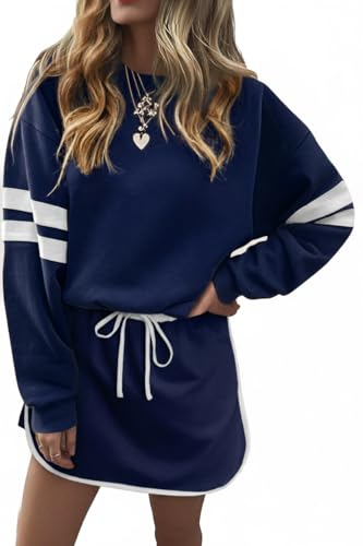 Women's 2-Piece Skort Outfit Set - Navy Large