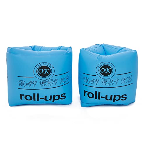 Kids & Adults Inflatable Swim Arm Bands 3 Pairs Floatation Sleeves Blue