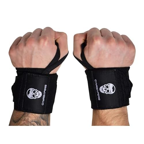Gymreapers Weightlifting Wrist Wraps (IPF Approved) 18" Professional Quality Wrist Support with Heavy Duty Thumb Loop - Best Wrap for Powerlifting Competition, Strength Training, Bodybuilding