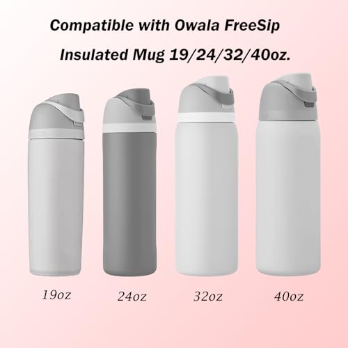 6 Pcs Replacement Gasket for Owala FreeSip 24oz 32oz, Silicone Sealing O Ring for Water Bottle Lid Compatible with Owala 19/24/32/40oz Leak Proof Silicone Seal Bottle Cap Stopper Part(Clear)