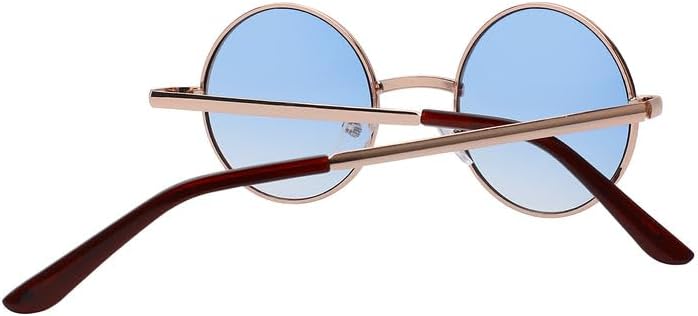 OWL Round Sunglasses Metal Frame Hippie Sunglasses UV400 Polycarbonate Circle Lens John Lennon Sunglasses for Men Women