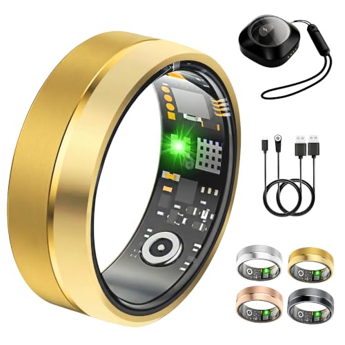 AutrefoisElf Gold Smart Ring for Women & Men 8 - Waterproof Health Tracker