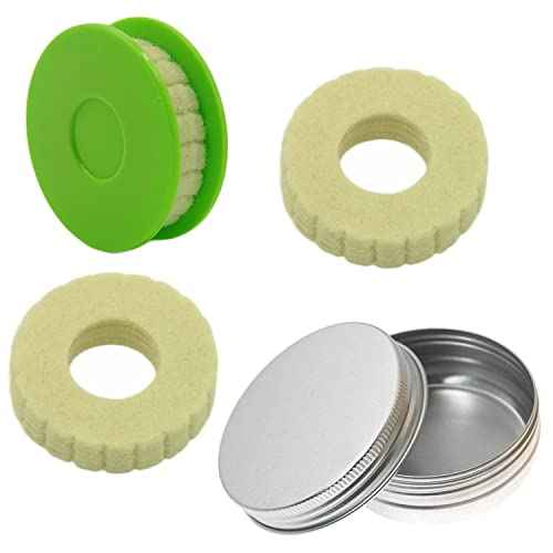 Lasenersm Bike Chain Oiler Lubricator with 2 Replacement Wool Felts for Mountain, City, Road, and Folding Bikes