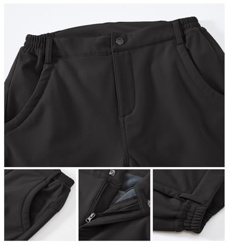 Women's Waterproof Windproof Snow Ski Insulated Ski Pants - Medium Black