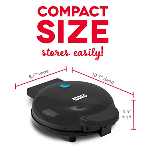 Dash Express Waffle Maker Black - 8-Inch Nonstick Electric Waffle Iron