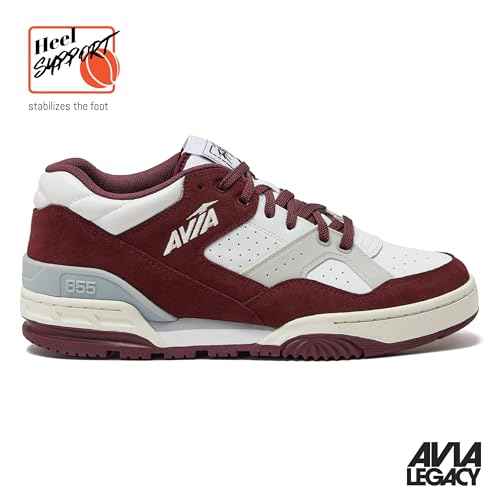 Avia 855 Basketball Sneakers for Men, Low Top Retro Womens or Mens Sneakers for Street or Court, Sizes 4.5 to 15, Blue and White, Green and Cream, or Grey and All White Shoes Men and Woman Sizes
