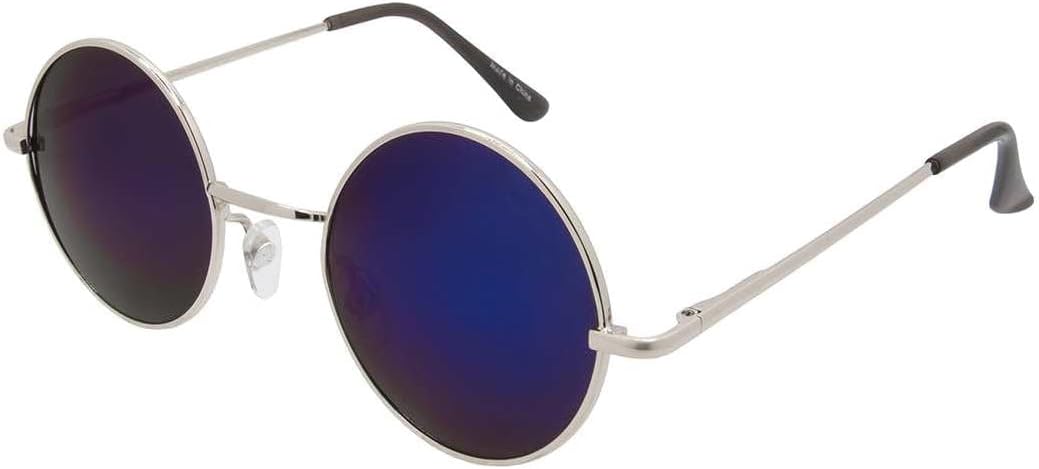 OWL Round Sunglasses Metal Frame Hippie Sunglasses UV400 Polycarbonate Circle Lens John Lennon Sunglasses for Men Women