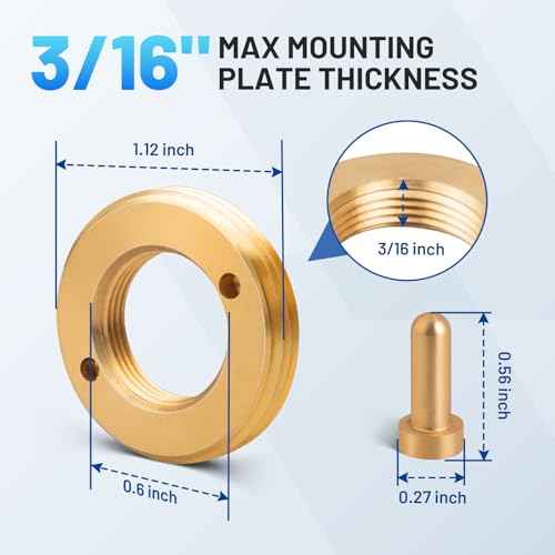 Anina SO239 to NMO Adapter for Vehicle VHF UHF Ham Two Way Radio Antenna NMO Convertion Connector Kit 5/8 Through Hole 2- Pack