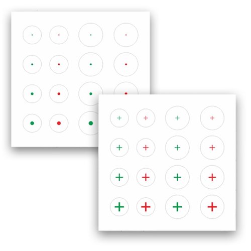 Transparent Clear FPS Aim Sight Assist Sticker - 2 Pack Games Fast Scope Monitor Decal No Scope TV Decal Shooting Target Stickers Decals for FPS Video Games TV Monitor and Mobile Phone (Dot + Cross)