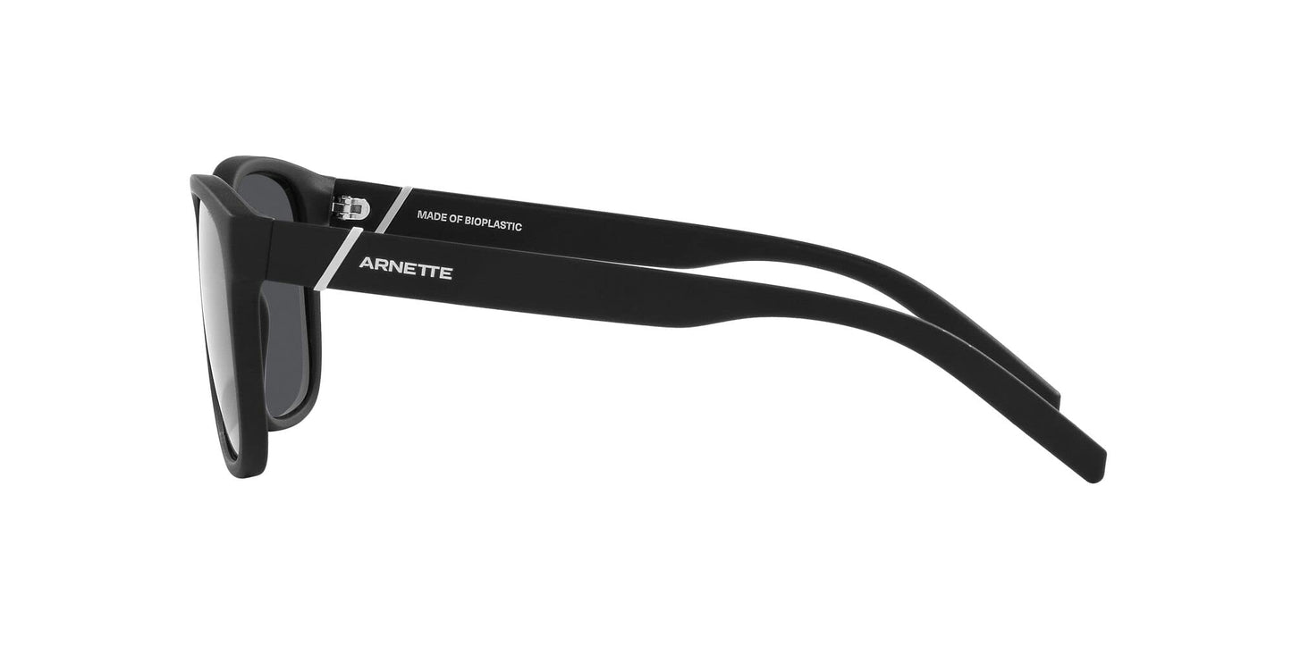 ARNETTE Man Sunglasses Matte Black Frame, Dark Grey Lenses, 55MM