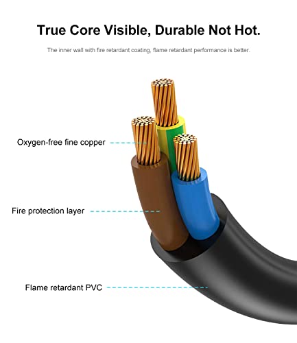 6 Feet 3 Prong AC Power Cable for Treadmill - Universal Compatibility