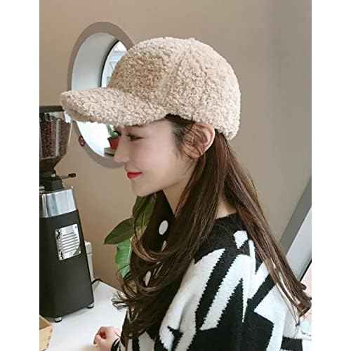 Warm-Winter-Fuzzy-Baseball-Caps-Women-Men-Fluffy-Teddy-Fleece Faux-Lamb-Wool-Basellball-Hat