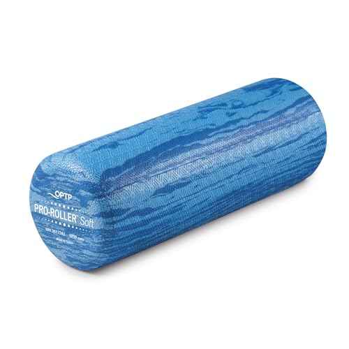 OPTP PRO-Roller Soft Density Foam Roller ? Low Density Soft Foam Roller for Physical Therapy, Pilates, Yoga Foam Roll Exercises, and Muscle Recovery - Blue 18" x 6"