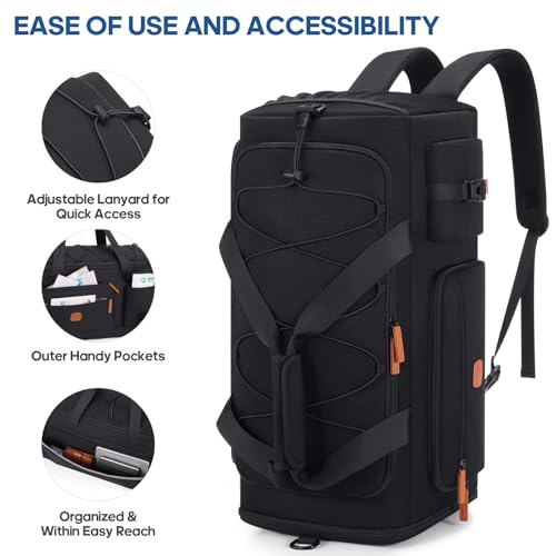 Gym Bag for Men & Women with Shoe & Laptop Compartments - Waterproof Sport Duffle