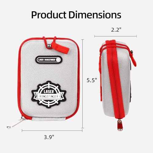 Golf Range Finder Case - Universal Protective Rangefinder Hard Case Compatible with Bushnell, Callaway, Garmin & More Rangefinders, Shockproof Anti-Scratch Rangefinder Pouch (Silver)