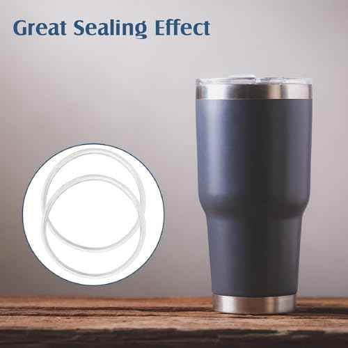 Patelai 9 Pieces 30 oz Replacement Rubber Lid Seals Compatible Seals Lid Gaskets for 30 Oz Insulated Stainless Steel Tumblers Compatible with RTIC Atlin, Randomly Shipped in Oval and Round (Black)