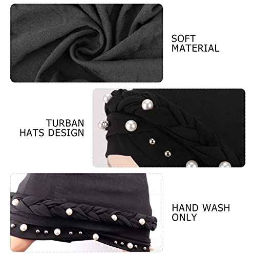 African Women Turban Caps Pre-Tied Twisted Turbans Head Scarf for Women Hair Wraps Cover Beanie Cancer Chemo Headwear