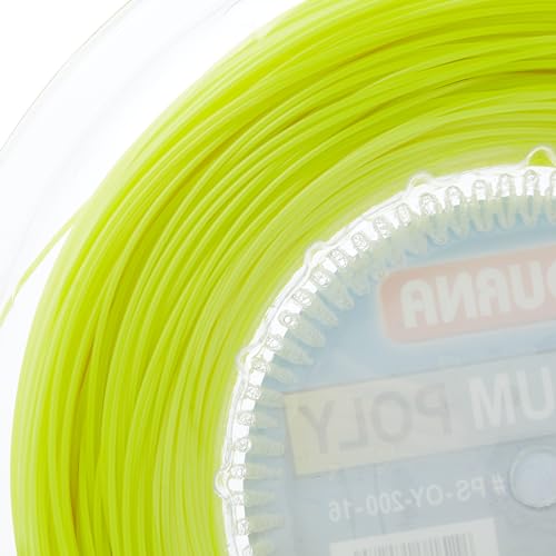 Tourna Premium Poly Tennis String 16g Reel - Optic Yellow, Heavy Spin Control