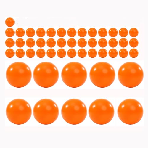 50 Counts 68 Caliber Self Defense Balls, Reusable 68 Cal Plastic Ammo Compatible with Byrna SD/LE/EP and T4E HDR68/ HDS68/HDX68