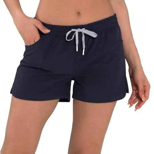 Actleis Womens Swim Shorts UPF50+ Board Shorts Quick Dry Beach Shorts Drawstring Sports Summer Bottom