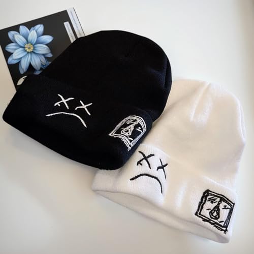 Fashion Beanie for Men Beanies Women,Warm Winter Hats for Men Embroidery Unisex Knit Hat Skull Cap