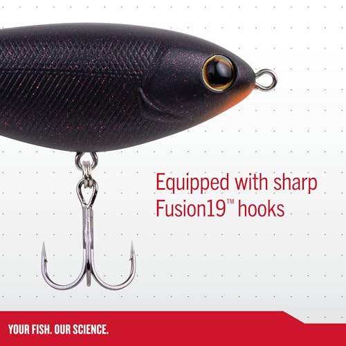 Berkley Choppo Topwater Fishing Lure - Ghost White, 90mm - Cupped Propeller Tail, Sharp Fusion19TM Hooks