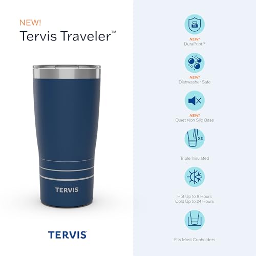 Insulated Travel Tumbler 20oz Stainless Steel Keeps Drinks Hot & Cold - Auburn Tigers MVP
