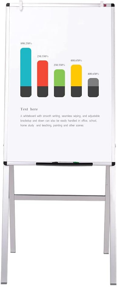 VIZ-PRO Melamine H-Stand Whiteboard/Adjustable Dry Erase Easel,24 x 36 Inches