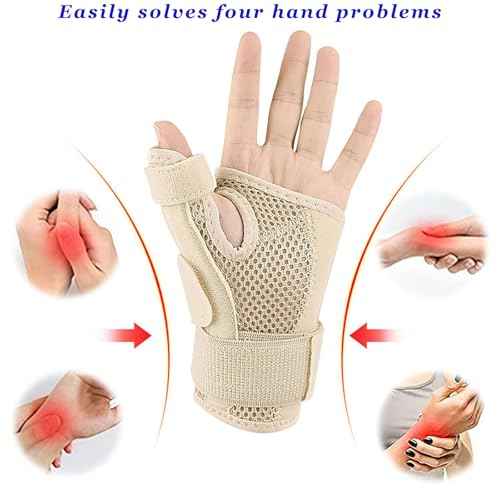 Thumb Splint with Wrist Brace - Thumb Support Brace for Wrist Hand Thumb Stabilizer Fits Both Right Left Hand for Men and Women