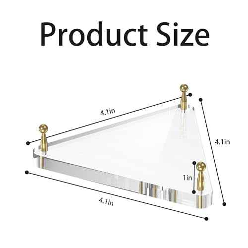 SVENJBB Ball Holder for Basketball, Football, Soccer, Volleyball, Crystals and Rocks, Clear Acrylic Ball Stand with Gold Pegs & Rubber Feet for Displaying Sports Memorabilia, 1 Pack
