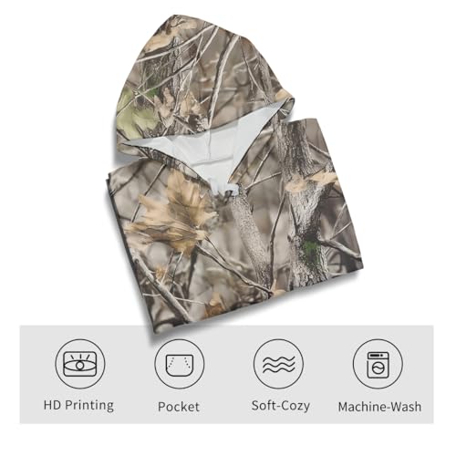 Men's Multicolor Camo Hoodie Sweatshirt Long Sleeve Hunting and Fishing Clothes XL