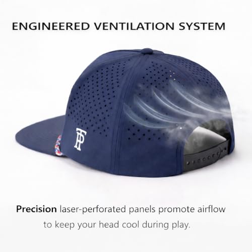 Waterproof Golf Snapback Hat American Flag Big Size Navy USA Variation