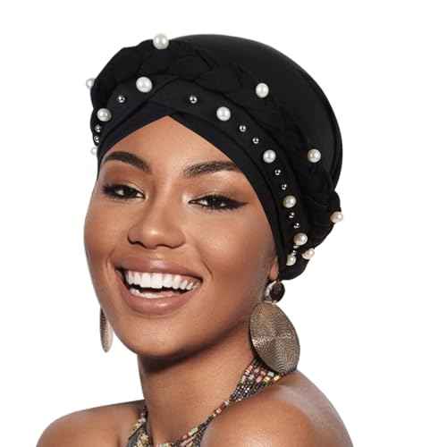 African Women Turban Caps Pre-Tied Twisted Turbans Head Scarf for Women Hair Wraps Cover Beanie Cancer Chemo Headwear