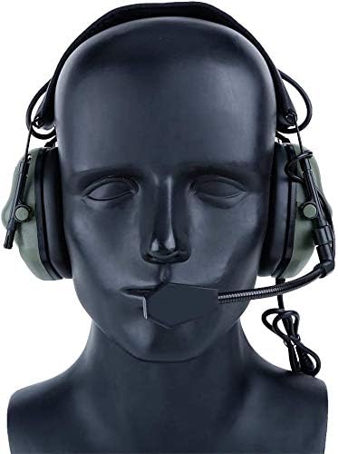 ATAIRSOFT Tactical Headset Wargame Hunting Headphone Without Noise Cancellation Function (Black)