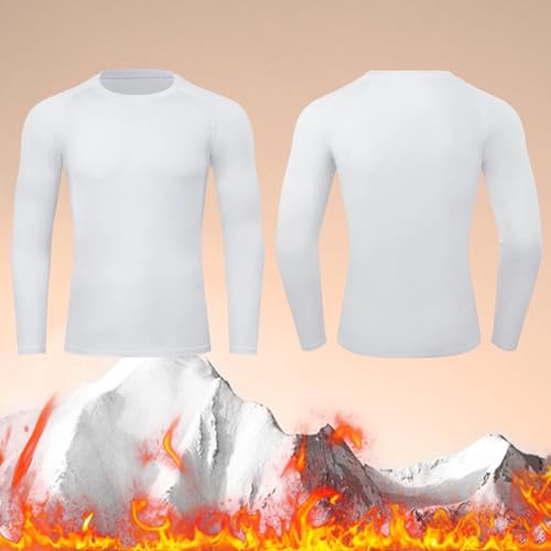 Men¡¯s Thermal Compression Shirts Long Sleeve Athletic Base Layer Top Fleece Lined Cold Weather Undershirt for Workout