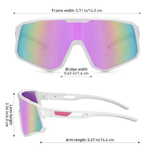 Cycling Sunglasses for Men Women Sports Sunglass Polarized UV Protection for Bicycle Running Baseball Glasses
