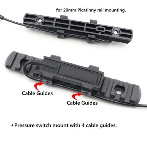 Black Aluminum Remote Pressure Switch Mount Plate for Scout M300 M600 Tape Switch