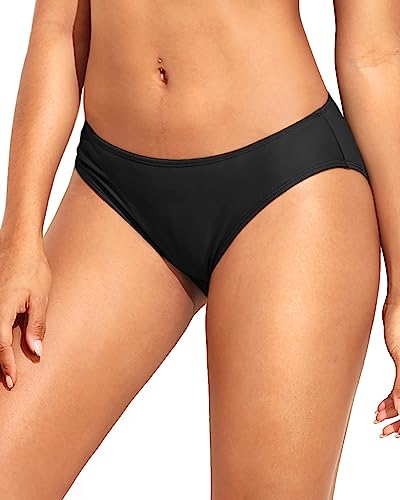 Women Bikini Bottom Full Coverage Swimsuit Bottoms Small Black - Tempt Me