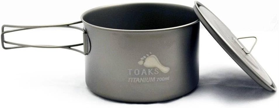 TOAKS Titanium 700ml Lightweight Camping Pot - Durable & Portable Cookware