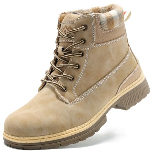 Women's Waterproof Hiking Snow Boots - Light Brown, Size 9