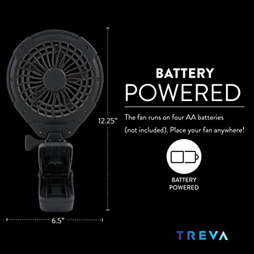 Battery Powered Clip Fan 2-Pack – 5-Inch Portable Desk & Stroller Fans