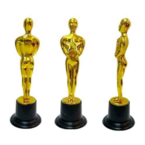 GiftExpress 12-Pack 6" Gold Award Trophy, Award Statues, Statues Trophies for Award Ceremony, Appreciation Gift (Pack of 12)