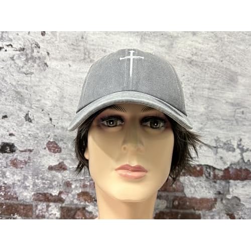 Hepandy Embroidered Three Nails Cross Baseball Hats for Women & Men