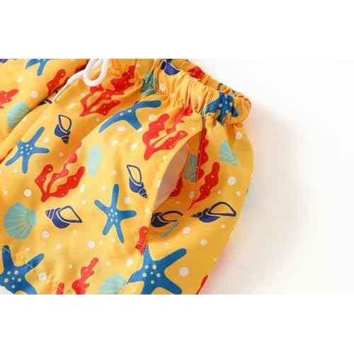 Boys Swim Trunks Toddler Broad Swim Shorts Quick Dry Kids Bathing Suit Boy Swimsuit Set with Pockets