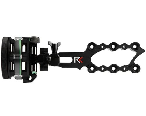 RL-3 Three Pin Bow Sight - .019 Fiber Pin with 1st & 2nd Axis Adjustments and Enclosed Fiber Optic Ring - Black - Right Handed