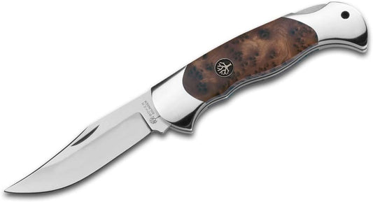 Boker 112002TH Thuya Lock Blade Hunter Pocket Knife with 3-3/8 In. Straight Edge Blade