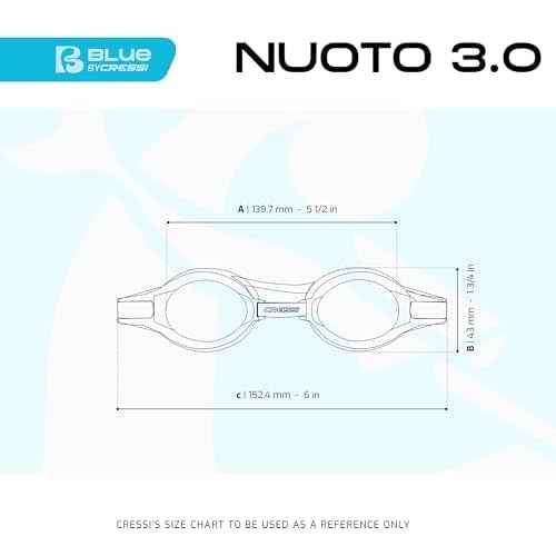 Cressi Adult Swim Goggles, Interchangeable Nose Bridges for Comfort and Maximum Visibility- Nuoto 3.0