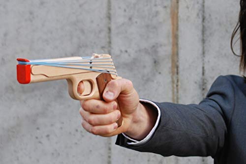 Rubber Band Gun Model 1911 Semi-Automatic Hardwoods Realistic Replica