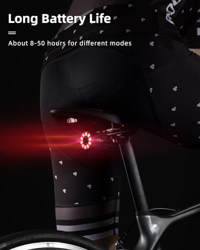 LED Bike Tail Light USB-C Rechargeable 5 Modes Aluminum IPX5 Safety